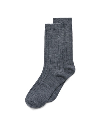 ECCO® Hygge Ribbed Mid-Cut Socks - Grey - Main