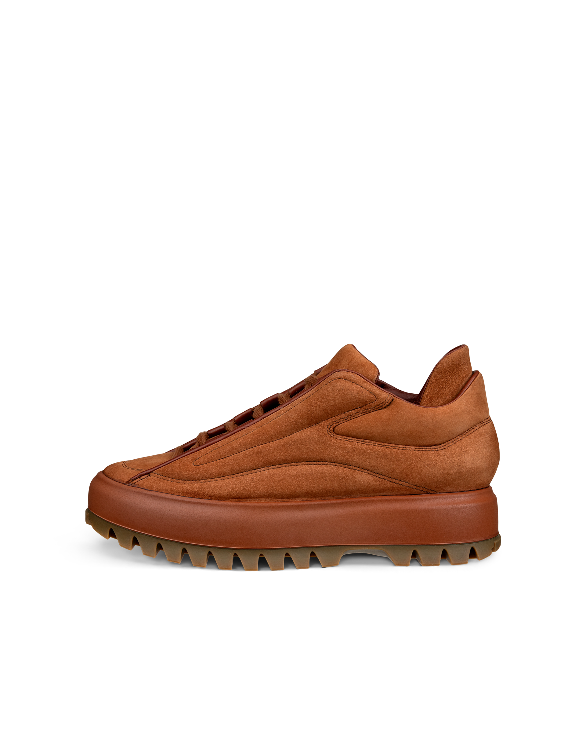 Men's ECCO® Street Ace RAL7000 Nubuck Sneaker - Brown - Outside