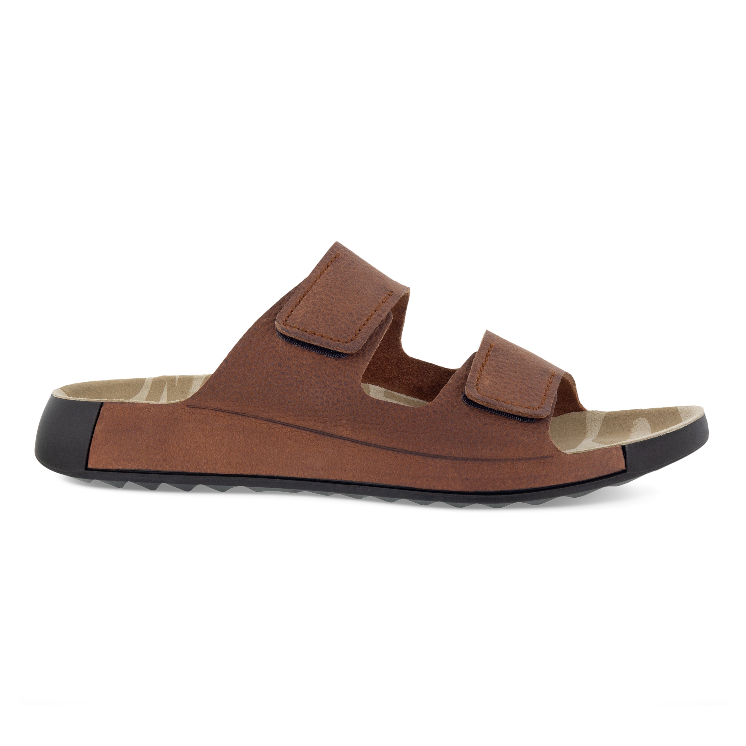 ECCO Cozmo メンズ ヌバック2ストラップサンダル - Brown - Outside