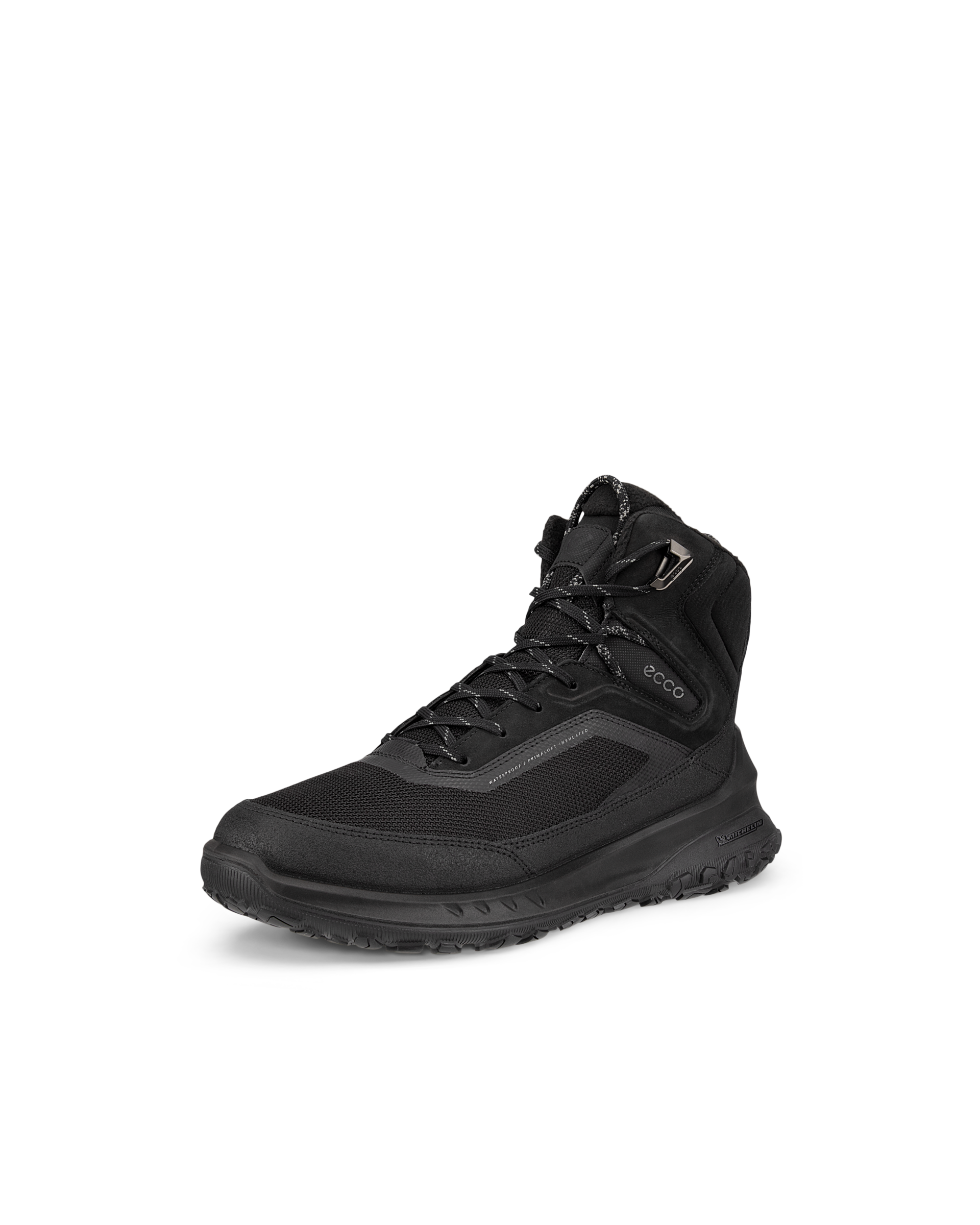 Women's ECCO® ULT-TRN Nubuck Waterproof Hiking Boot - Black - Main