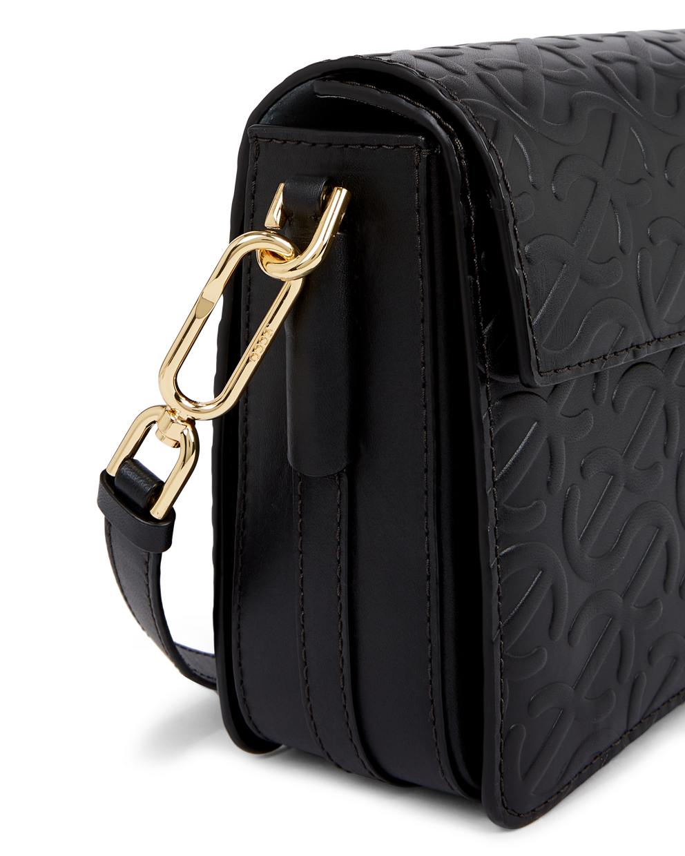 ECCO® Pinch Large Wave Leather Crossbody Bag - Black - Detail-2