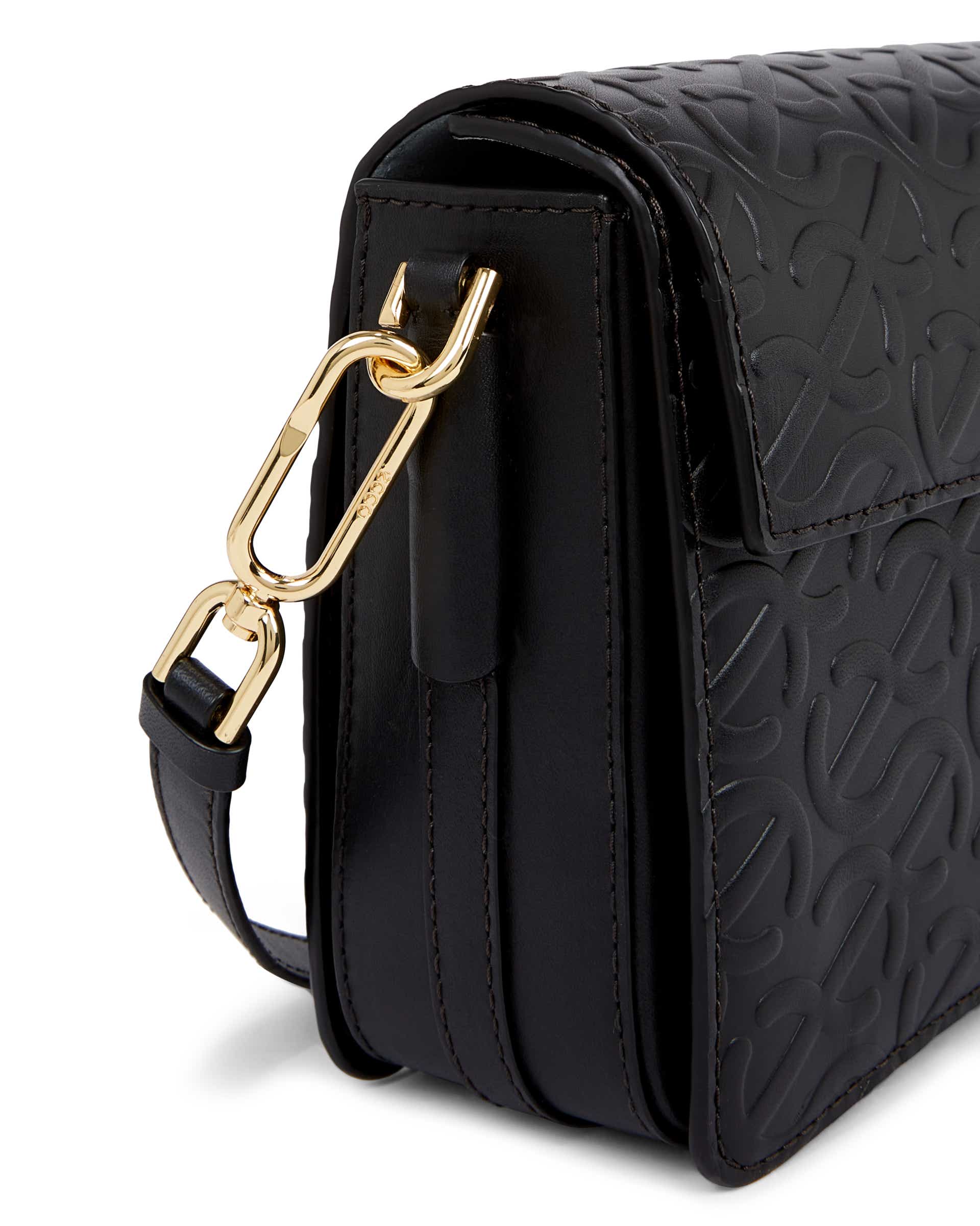 ECCO Pinch Large Wave レザークロスボディバッグ - 黒 - Detail-2
