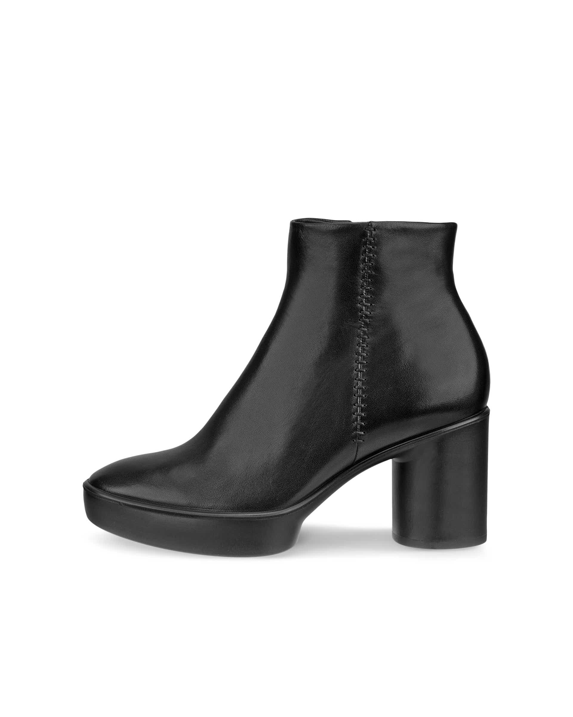 ECCO Shape Sculpted Motion 55 ウィメンズ レザーアンクルブーツ - 黒 - Outside