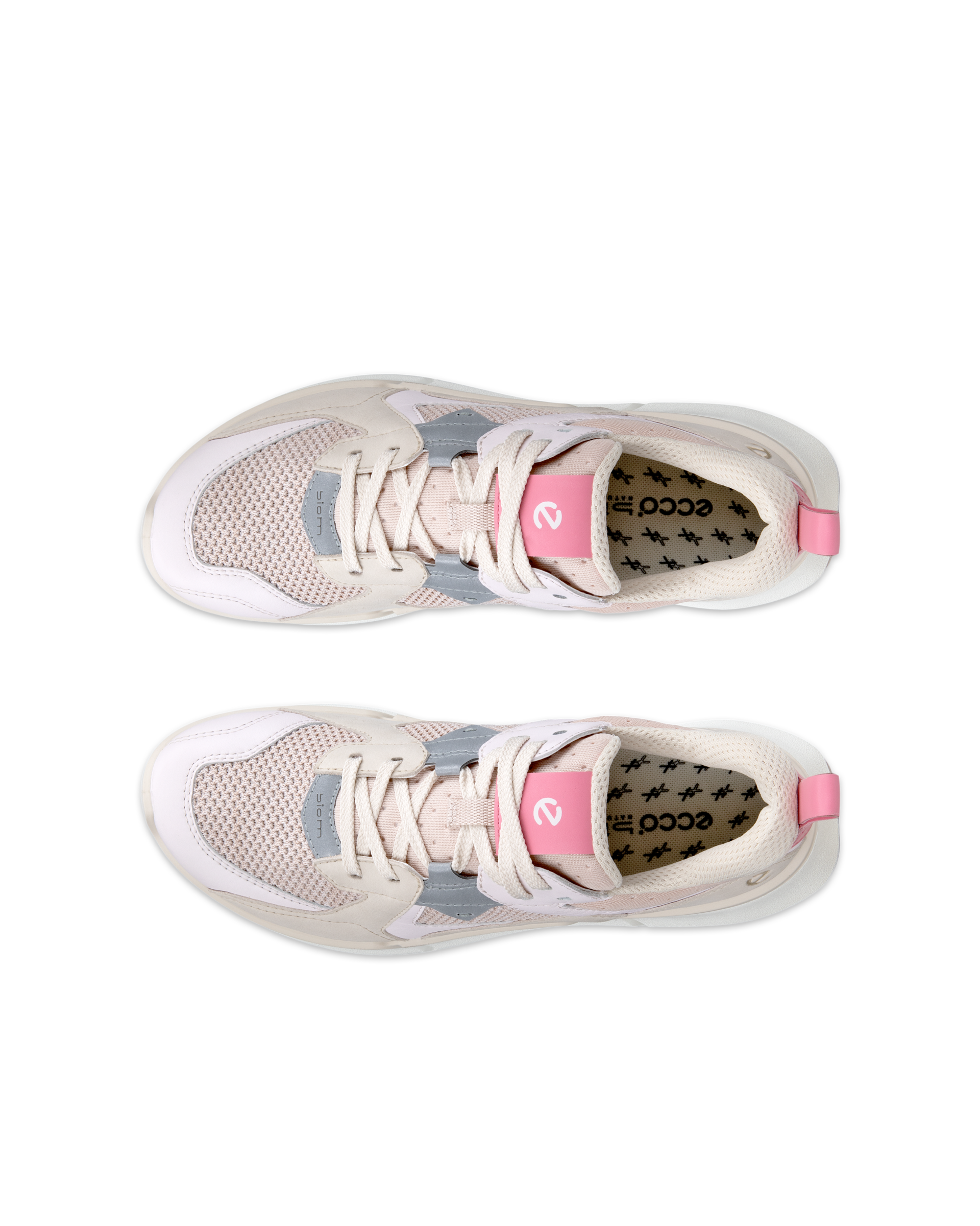 Women's ECCO® Biom 2.2 Leather Sneaker - Pink - Top left pair