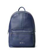 ECCO Round Pack Large Soft Pebbled レザーバックパック - Blue - Main