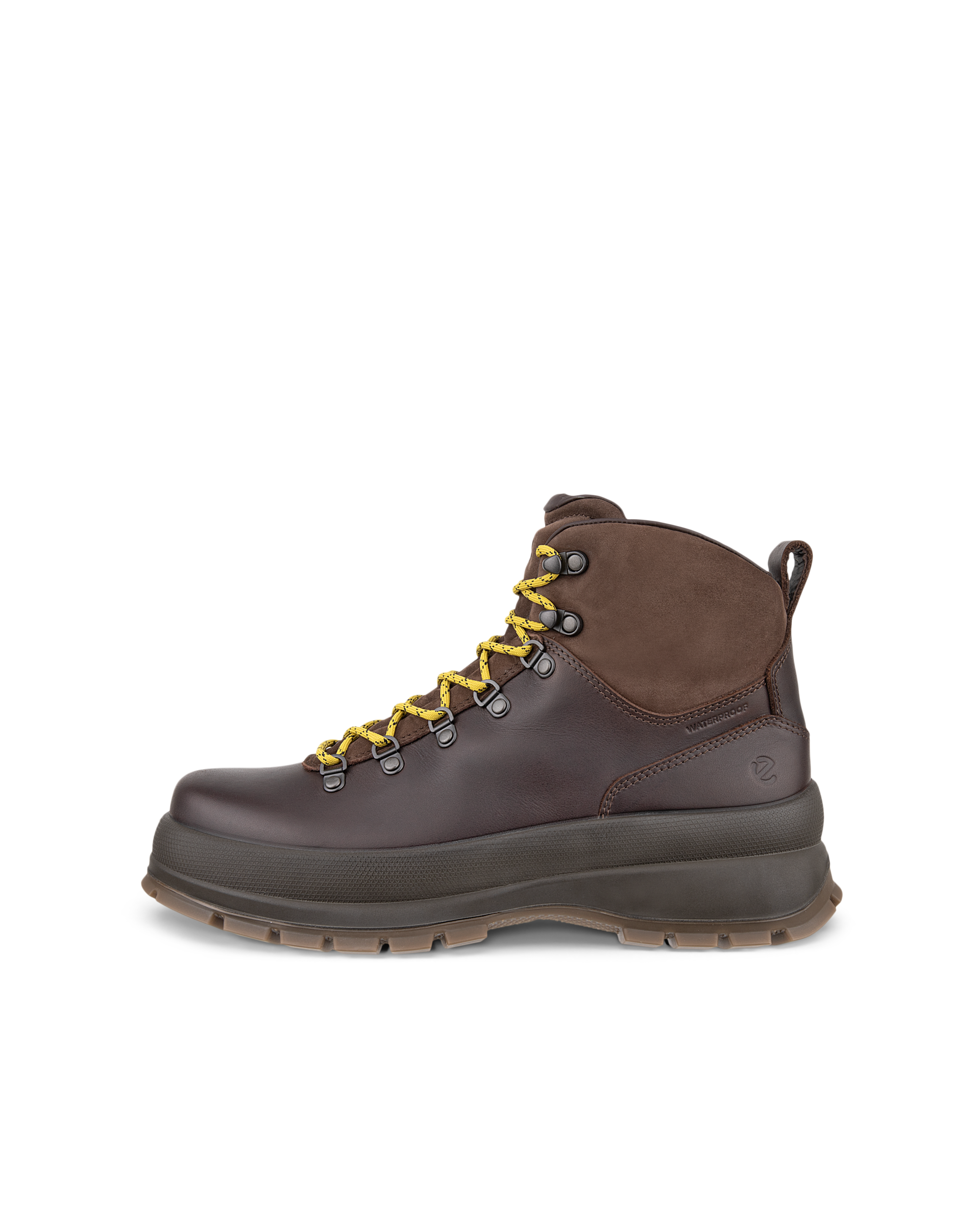 Botas de piel impermeable con cordones ECCO® Track 30 para hombre - Marrón - Outside