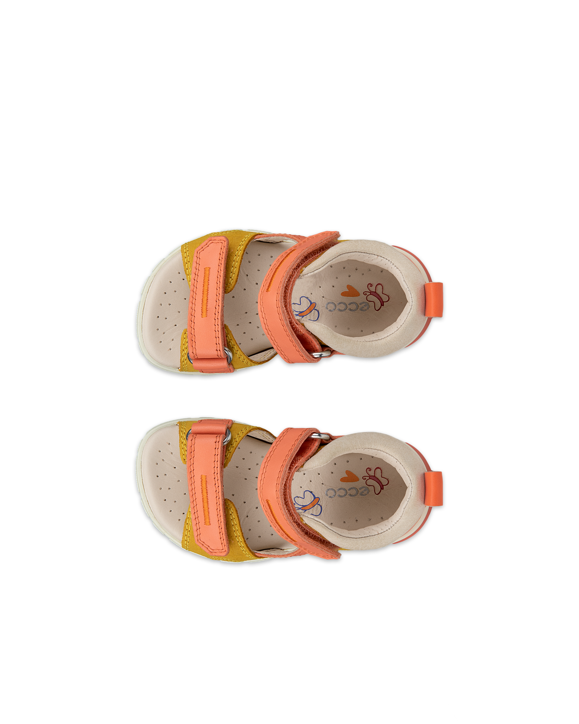 Sandalias de nobuk ECCO® Mini Stride para niño/a - Naranja - Top left pair