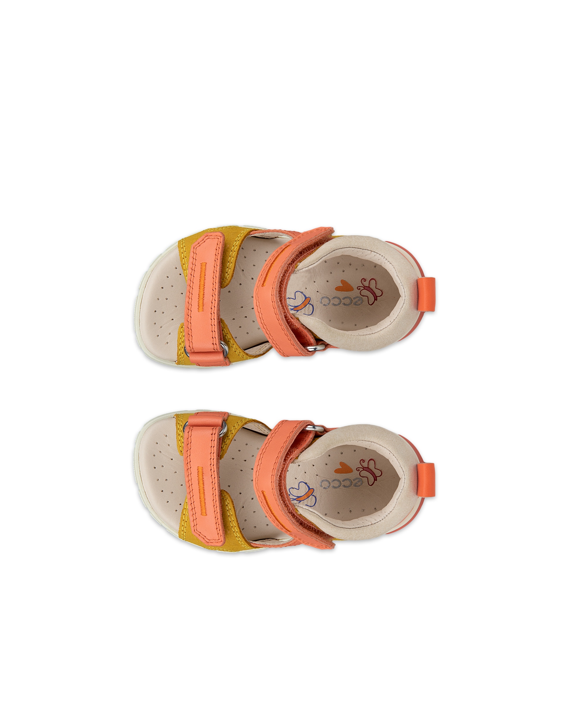 ECCO® Mini Stride nubukist sandaal lastele - Oranž - Top left pair