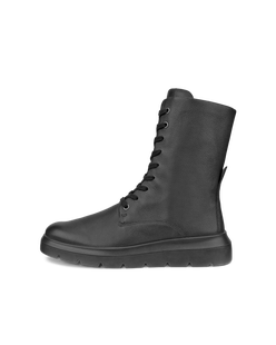 Botas de piel con cordones ECCO® Nouvelle para mujer - Negro - Outside