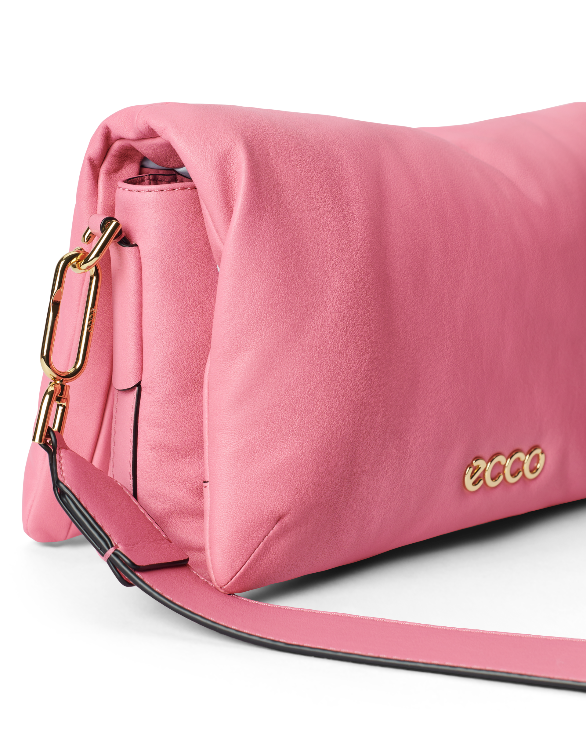 ECCO® Pinch Soft Large Leather Crossbody Bag - Pink - Detail-1