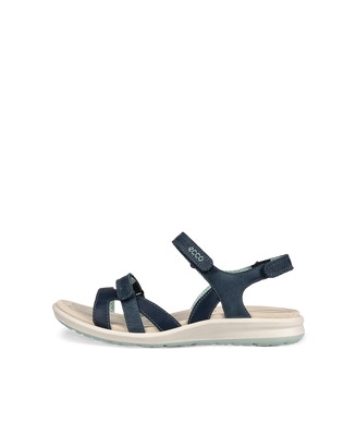 Sandalias planas de nobuk ECCO® Cruise II para mujer - Azul - Outside