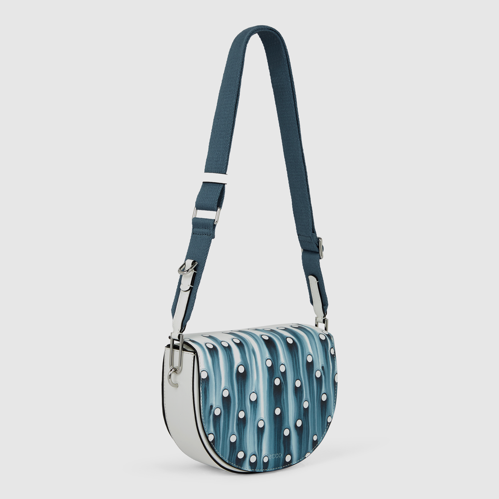 ECCO® Water Leather Saddle Bag - Blue - Main