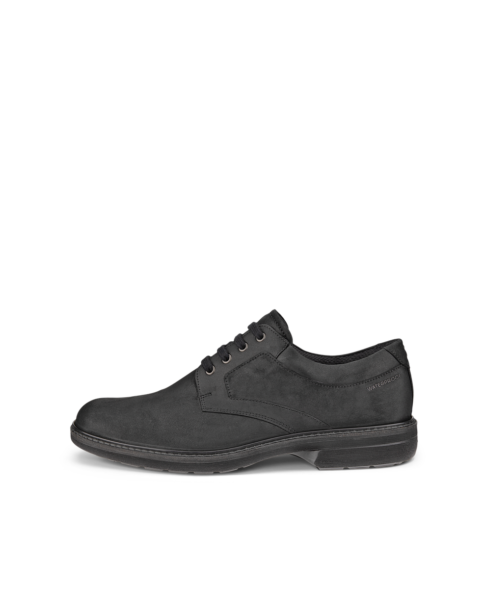 Men's ECCO® Turn II Nubuck Waterproof Shoe - Black - Outside