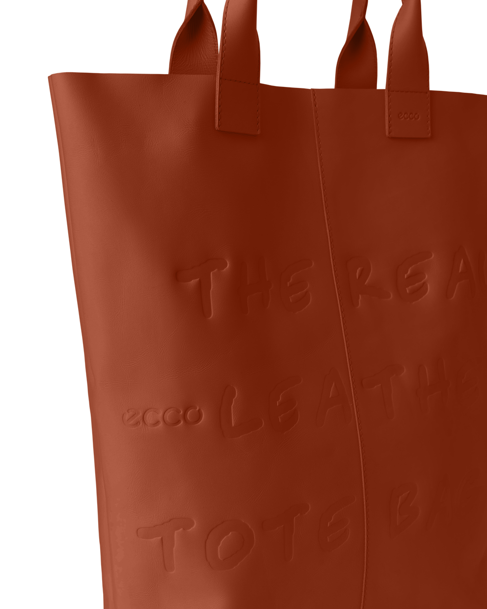 ECCO® Tote Leather Tote Bag - Brown - Detail-1