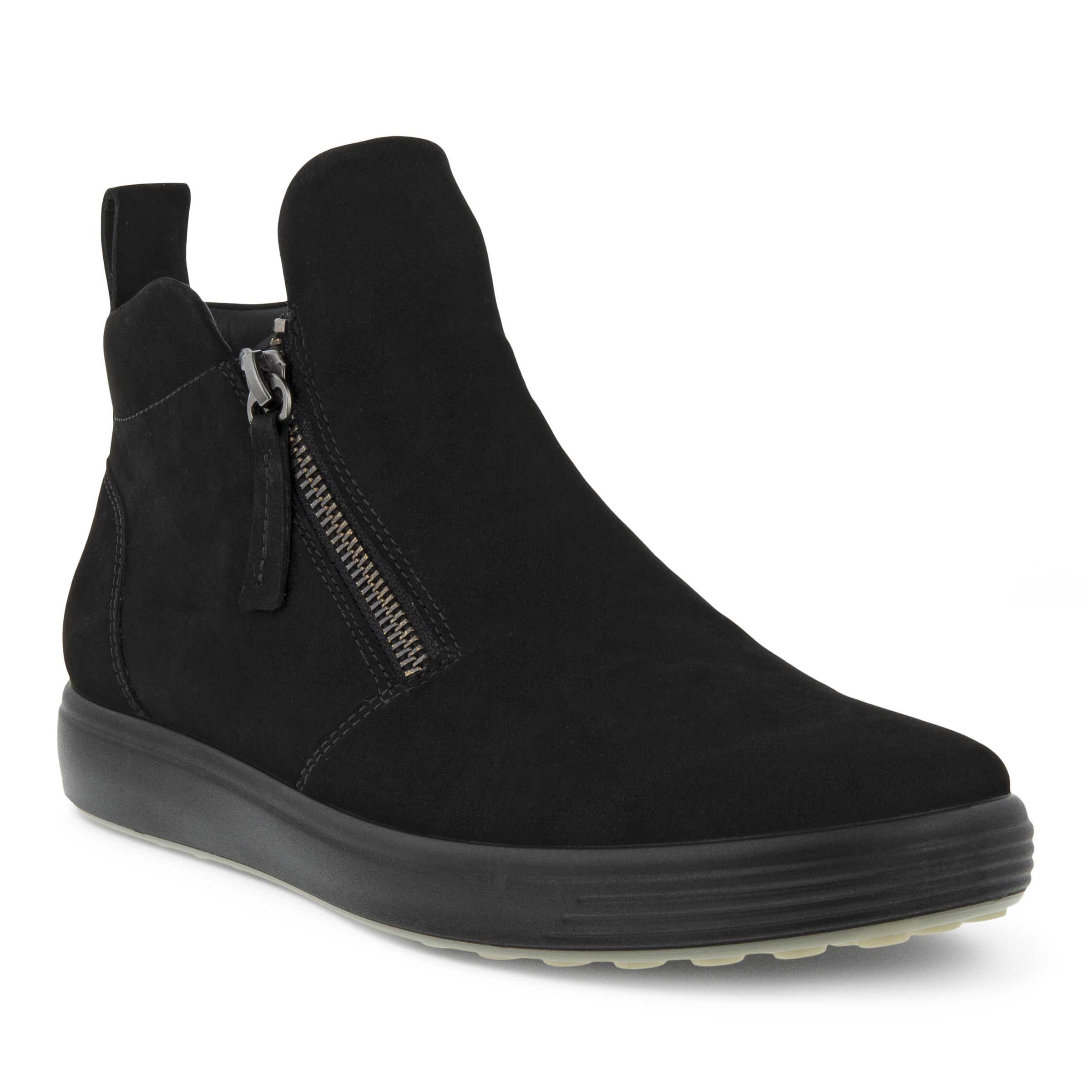 ECCO Women's Soft 7 Zipped Ankle Boots - Black - Main