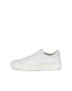 Men's ECCO® Street Tray Leather Sneaker - White - Outside