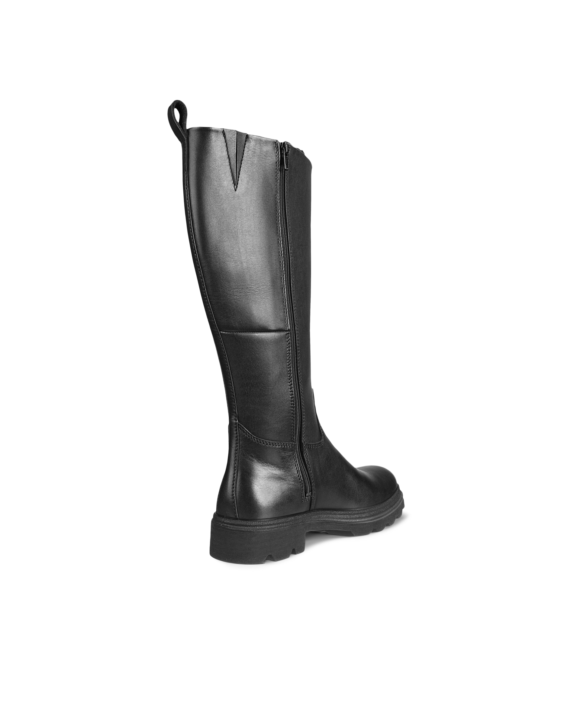 Botas de caña alta de piel ECCO® Grainer para mujer - Negro - Back