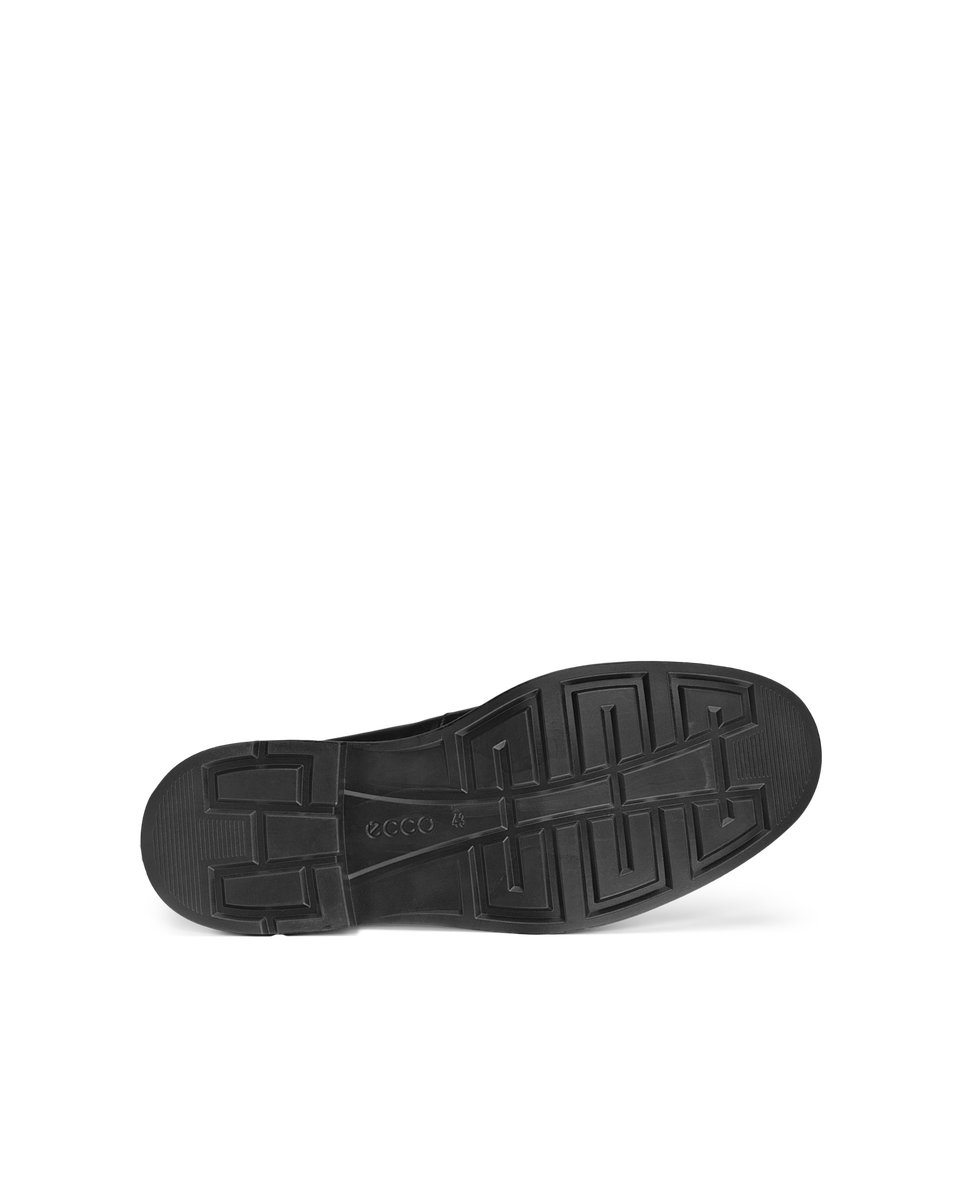 Men's ECCO® Metropole London Leather Moc-Toe Shoe - Black - Sole