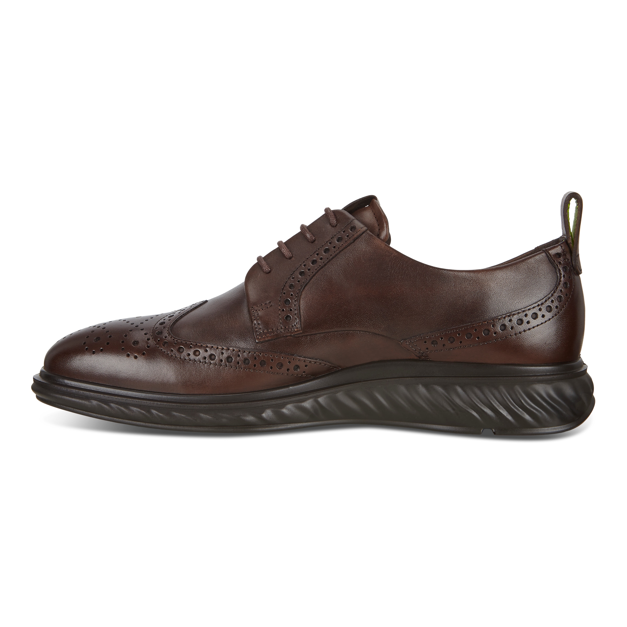 ECCO ST.1 Hybrid Lite メンズ レザーウィングチップダービーシューズ - Brown - Inside