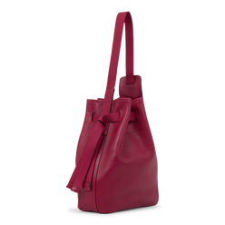 ECCO® Sail Bag Compact Wet Leather Shoulder Bag - Red - Main