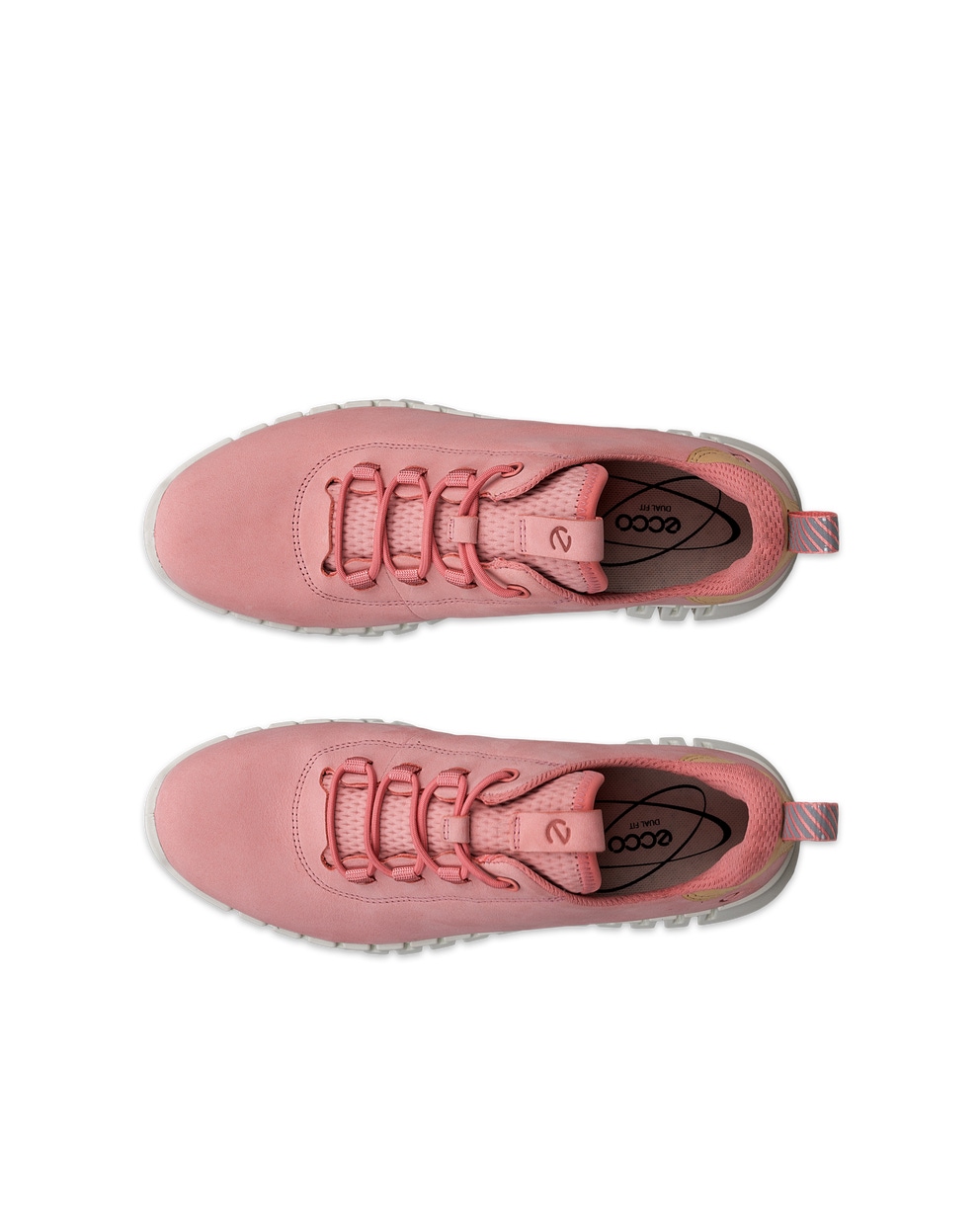 Women's ECCO® Gruuv Nubuck Sneaker - Pink - Top left pair