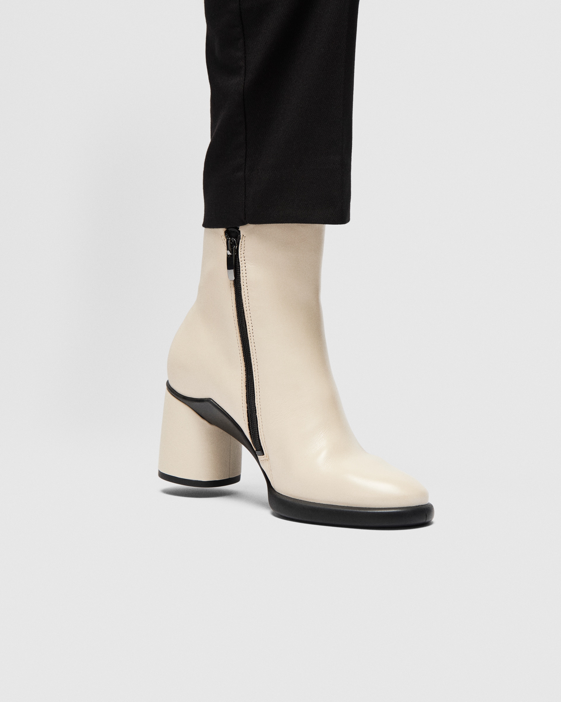 Women's ECCO® Sculpted Lx 55 Leather Mid-Cut Boot - Beige - Lifestyle image-1