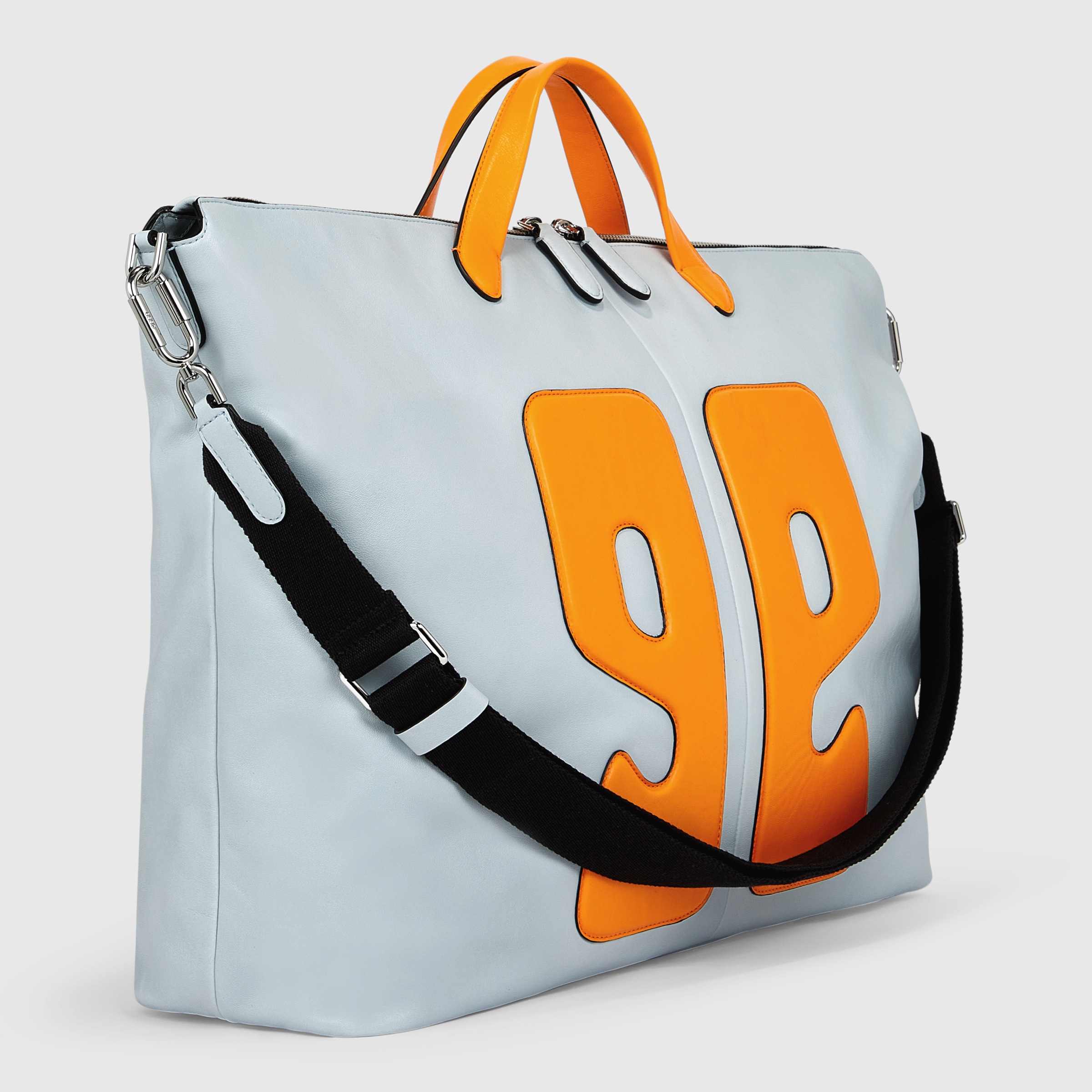 ECCOยฎ E Weekender Leather Tote Bag - Blue - Main