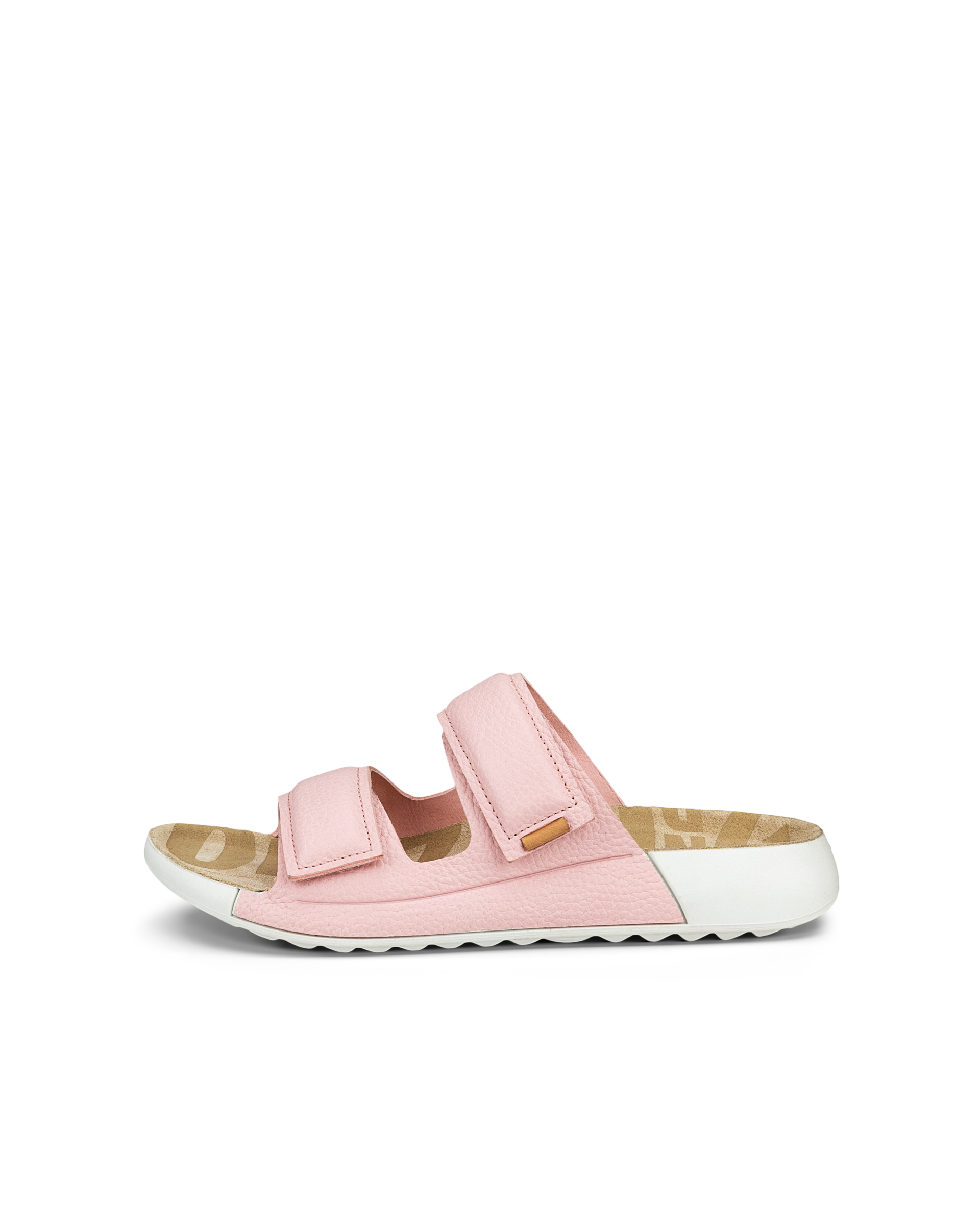 Women's ECCO® Cozmo 60 Leather Two Strap Sandal - Pink - Outside