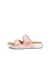 Women's ECCO® Cozmo 60 Leather Two Strap Sandal - Pink - Outside