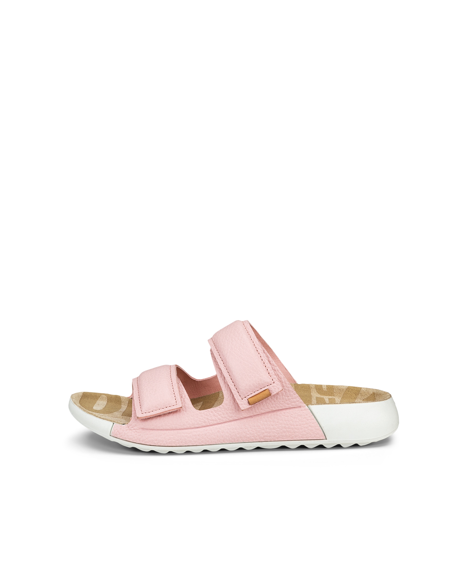 Women's ECCO® Cozmo 60 Leather Two Strap Sandal - Pink - Outside