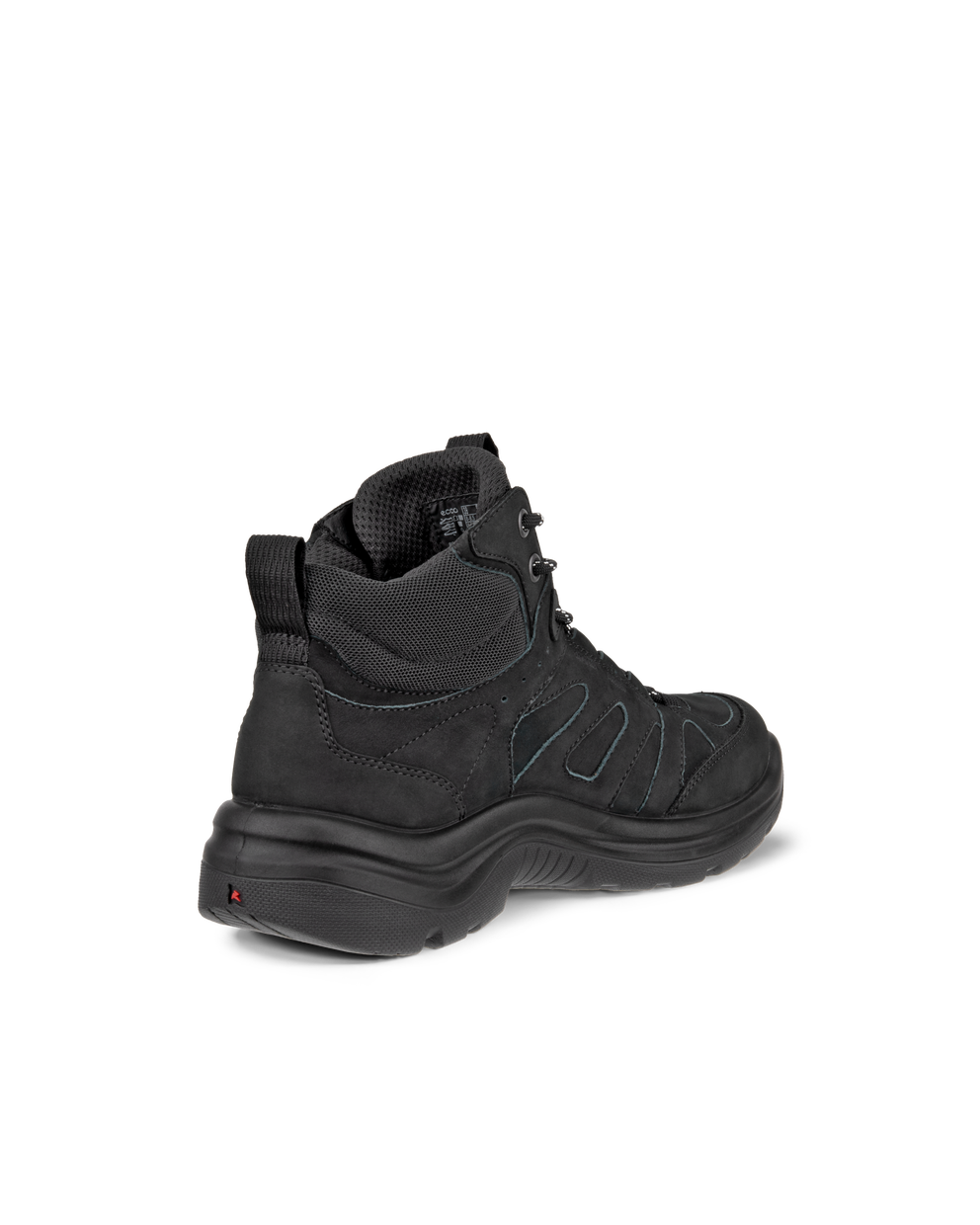 Women's ECCO® Offroad Nubuck Waterproof Mid-Cut Outdoor Boot - Black - Back