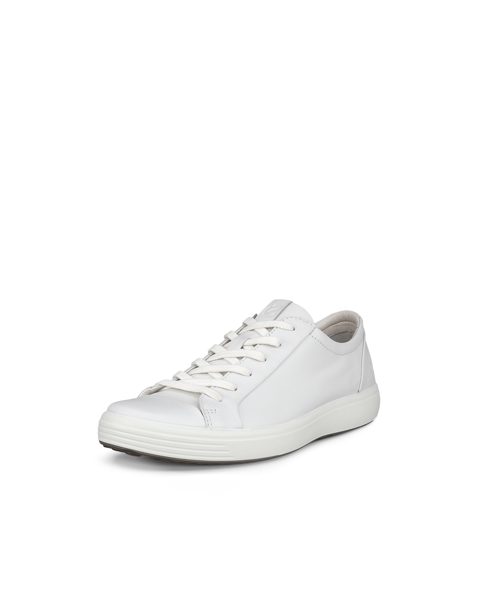 Men's ECCO® Soft 7 Leather Sneaker - White - Main