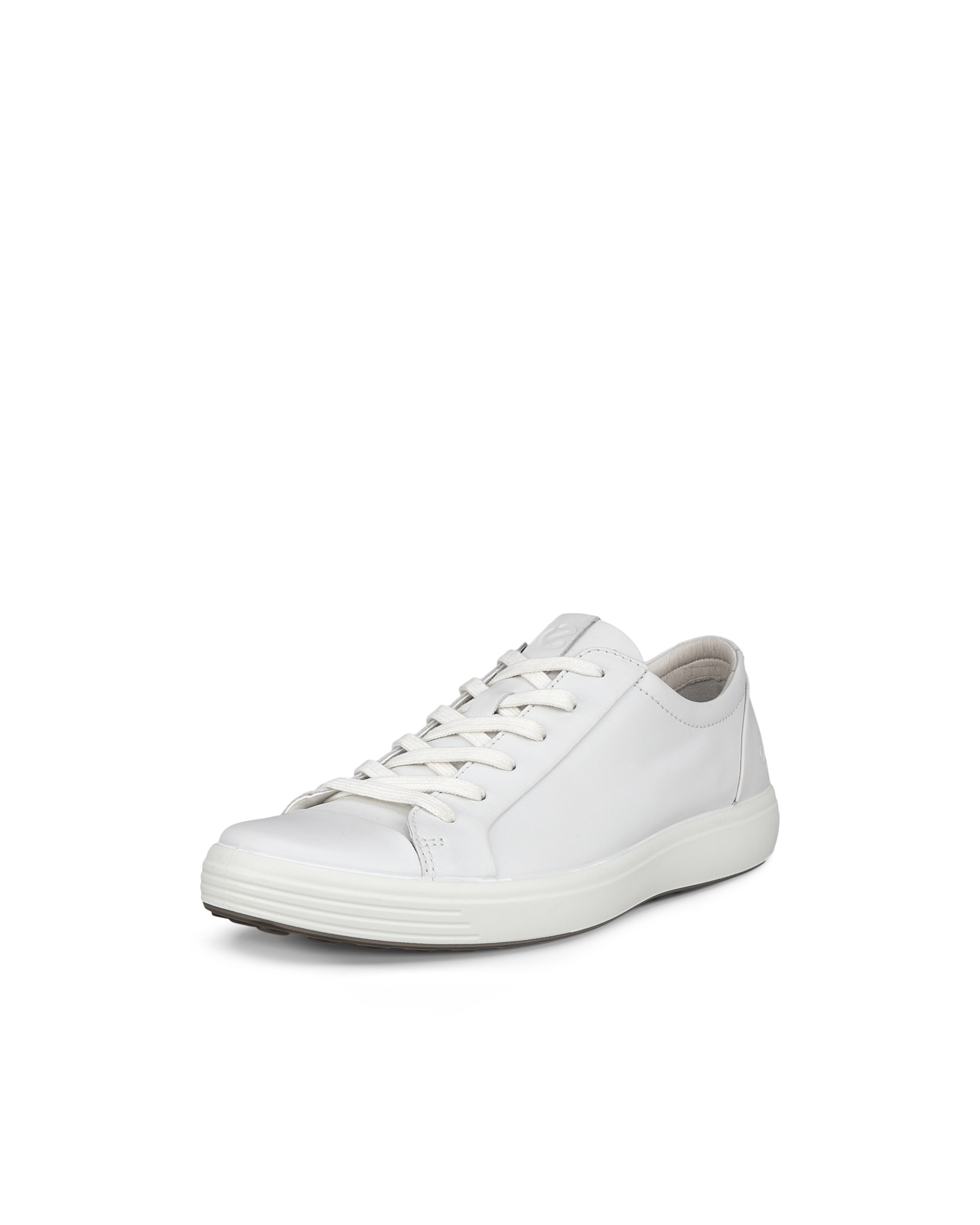 Men's ECCO® Soft 7 Leather Sneaker - White - Main