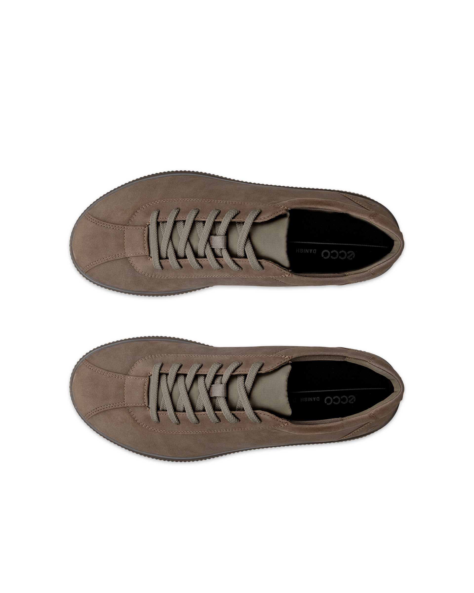 Pánské nubukové tenisky ECCO® SOFT ZERO - Hnědá - Top left pair