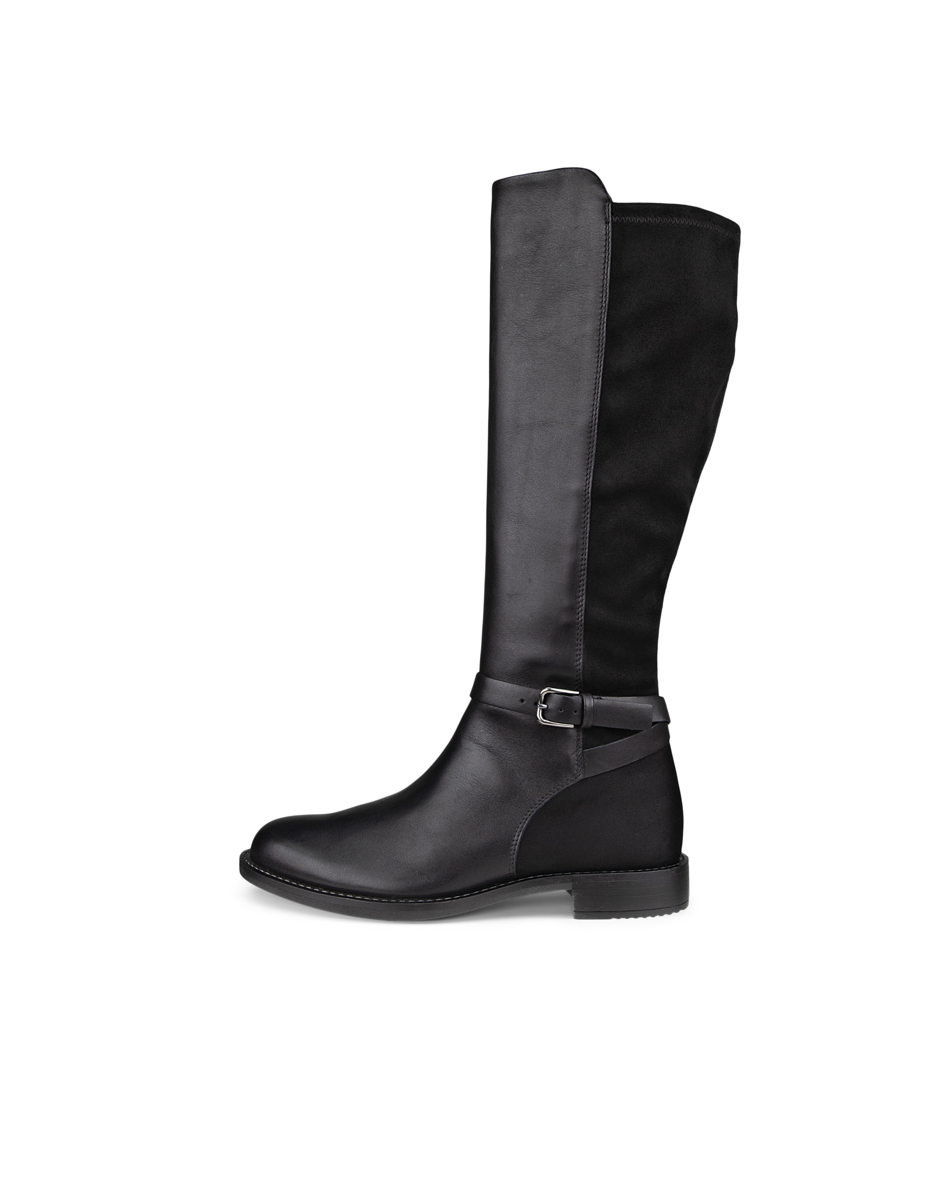 Women's ECCO® Sartorelle 25 Leather High-Cut Boot - Black - Outside