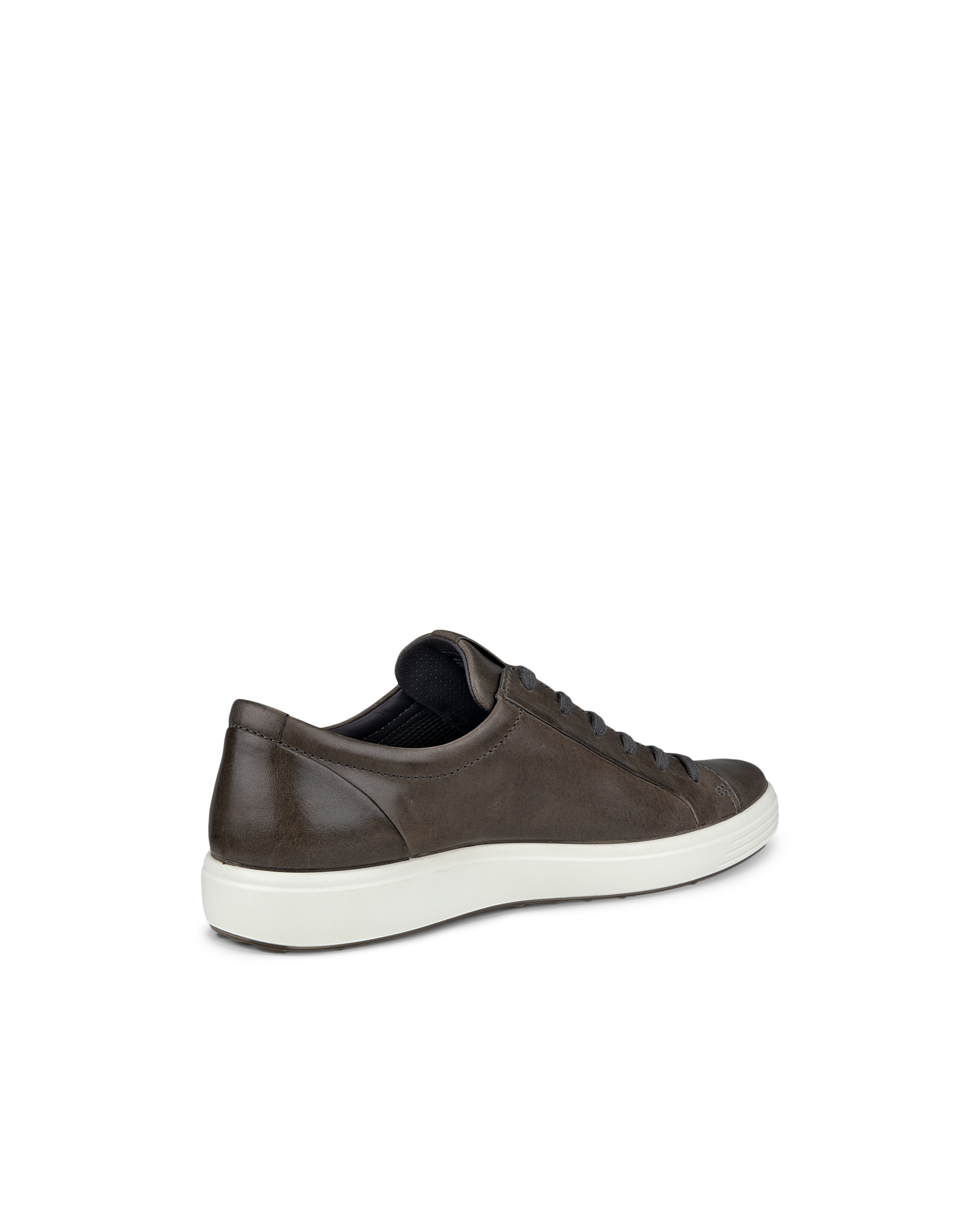 Men's ECCO® Soft 7 Nubuck Sneaker - Grey - Back