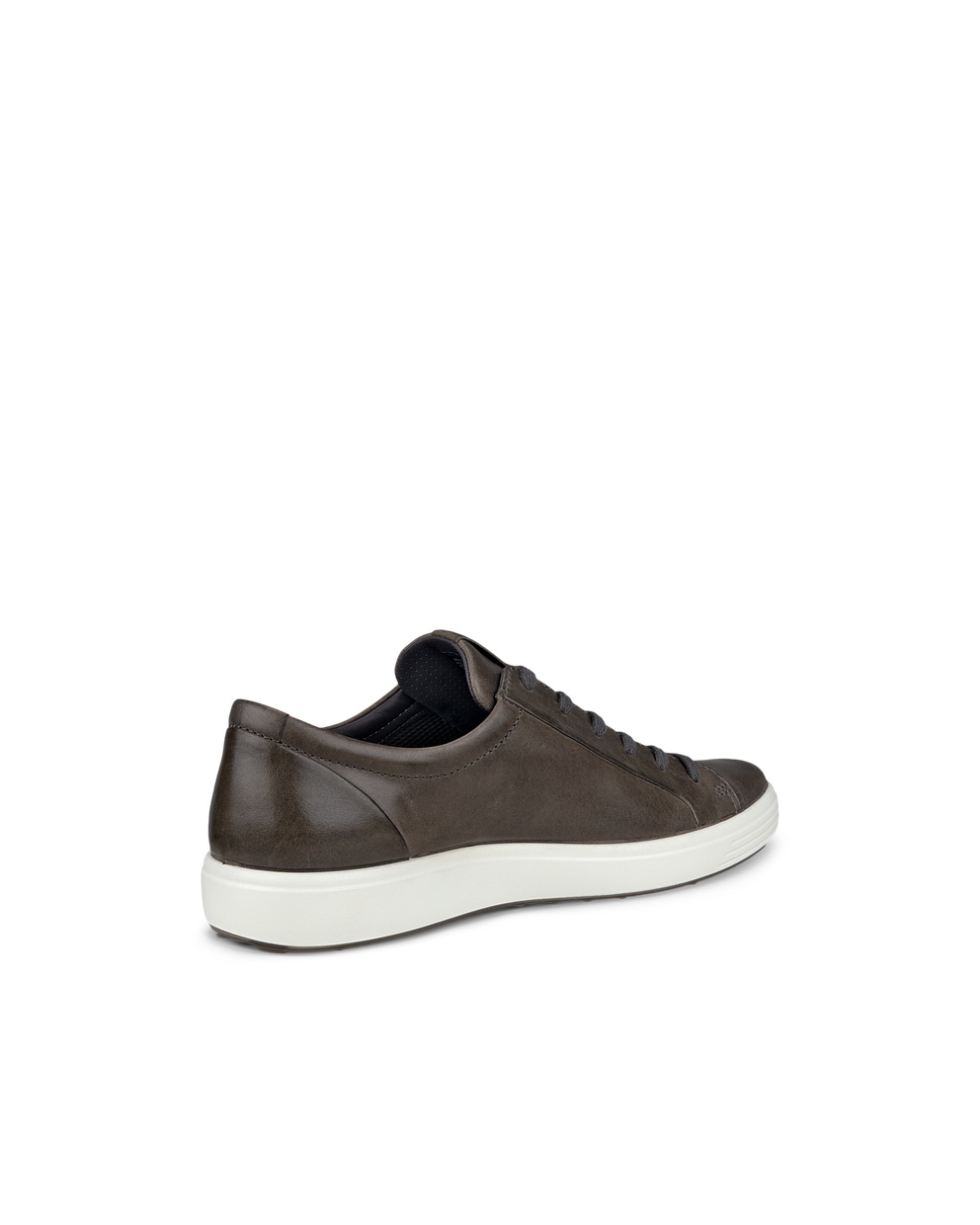 Men's ECCO® Soft 7 Nubuck Sneaker - Grey - Back