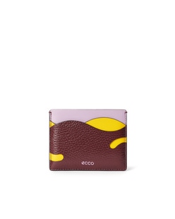 ECCO® E Wave Pop Leather Card Case - Red - Main