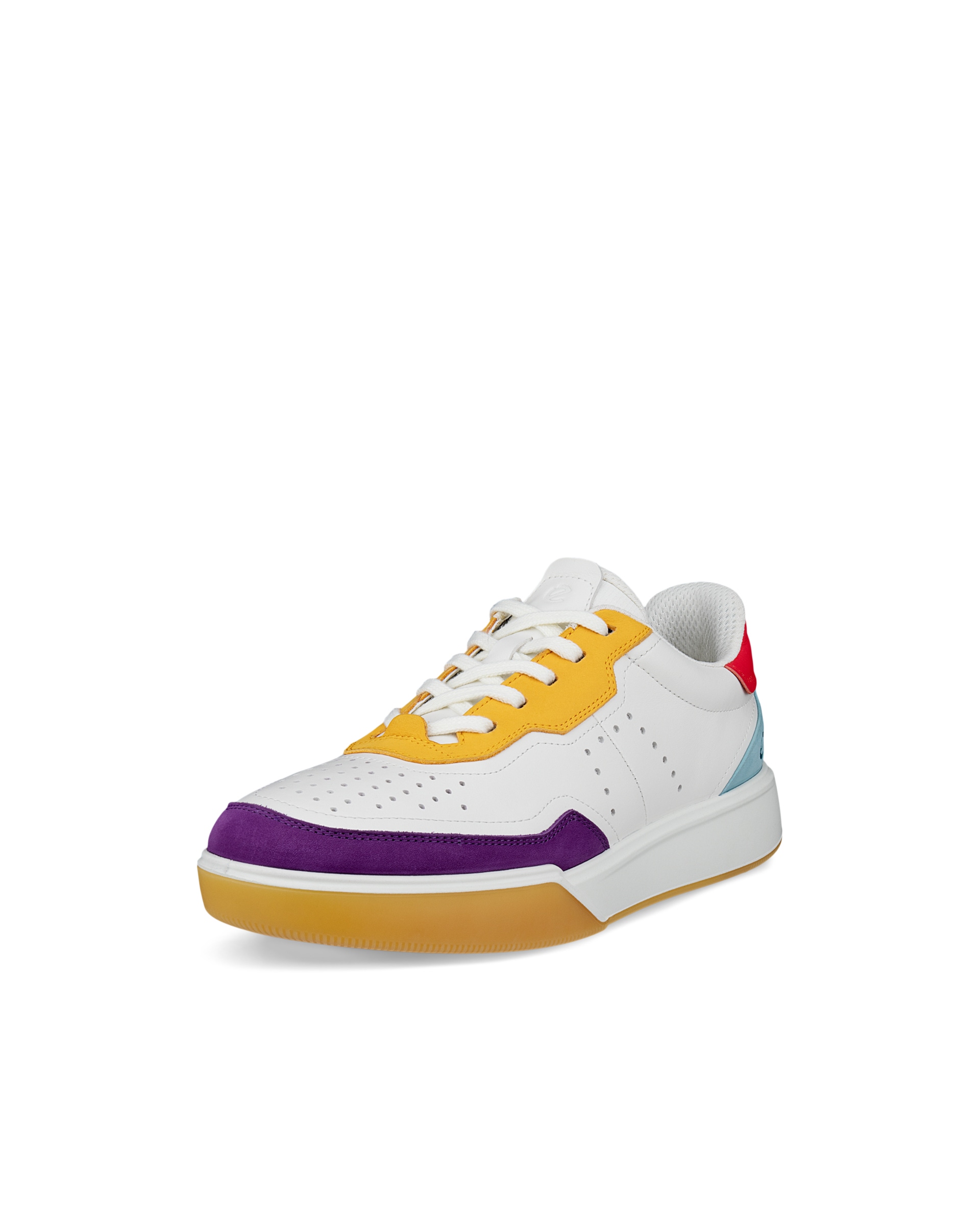 Women's ECCO® Street Court Leather Sneaker - Multicolor - Main