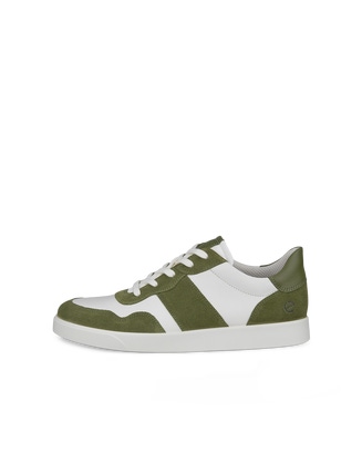 Men's ECCO® Street Lite Suede Sneaker - Green - Outside