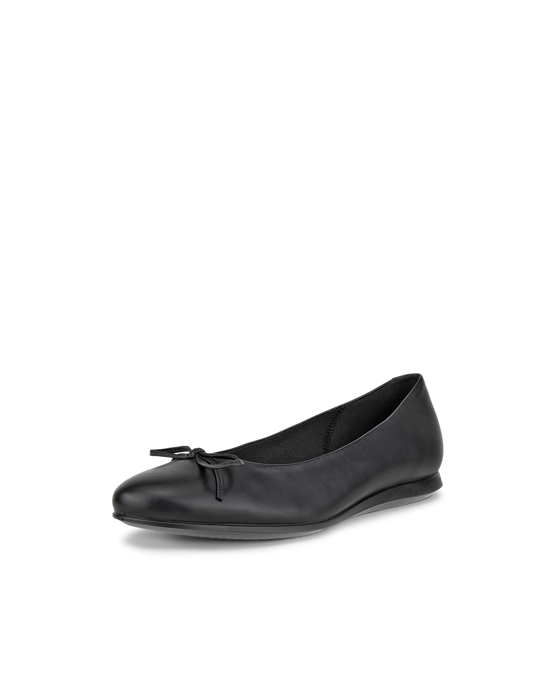 Women's ECCO® Touch 2.0 Leather Ballerina - Black - Main