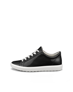 Women's ECCO® Soft 7 Leather Sneaker - Black - Outside