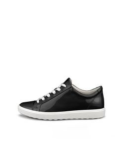 Women's ECCO® Soft 7 Leather Sneaker - Black - Outside