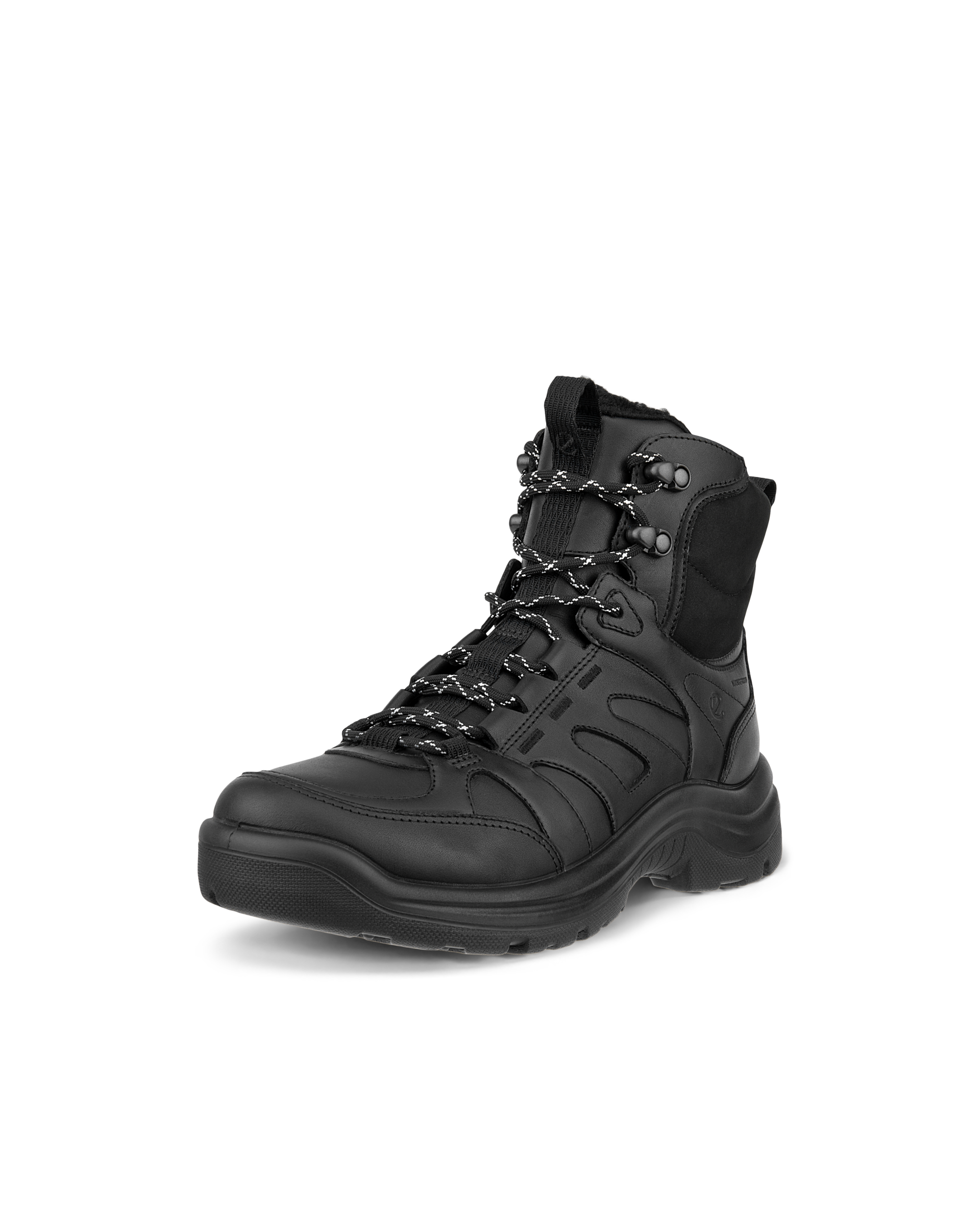 Women's ECCO® Offroad Leather Waterproof Mid-Cut Outdoor Boot - Black - Main