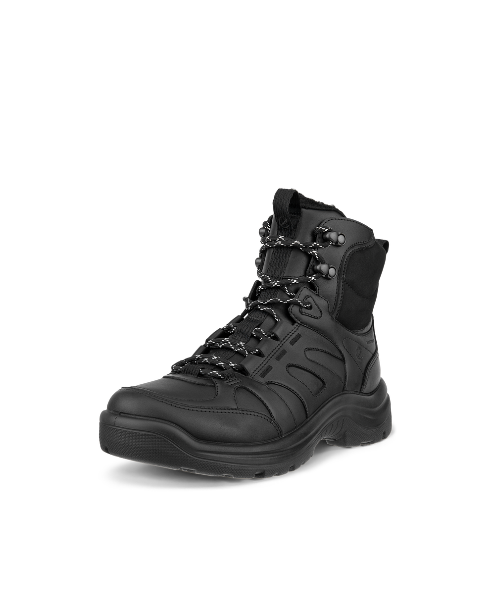 Women's ECCO® Offroad Leather Waterproof Mid-Cut Outdoor Boot - Black - Main