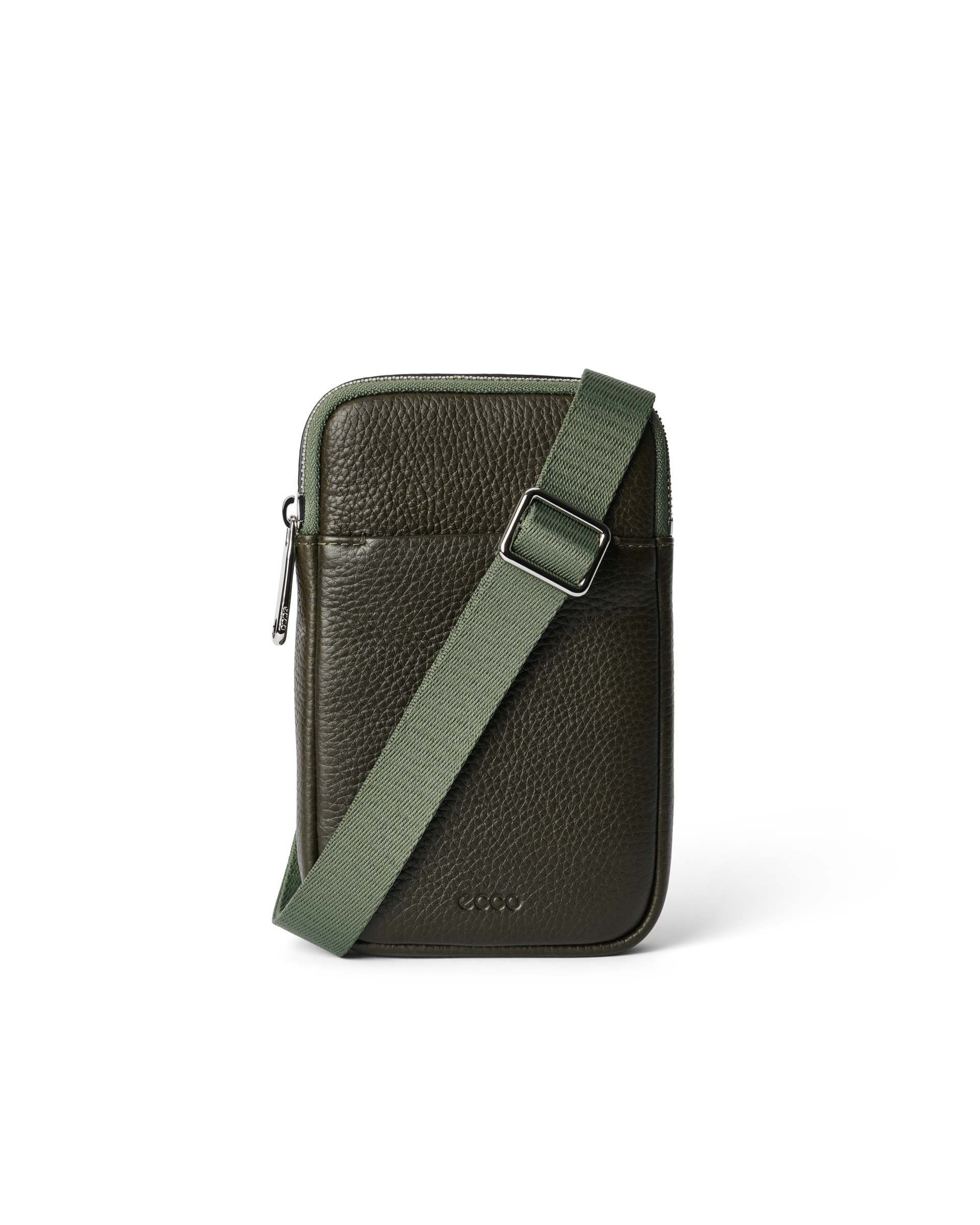 ECCO® Leather Phone Bag - Green - Main