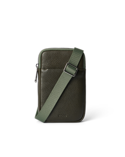 ECCO® Phone Carry Pebbled Leather Phone Bag - Green - Main