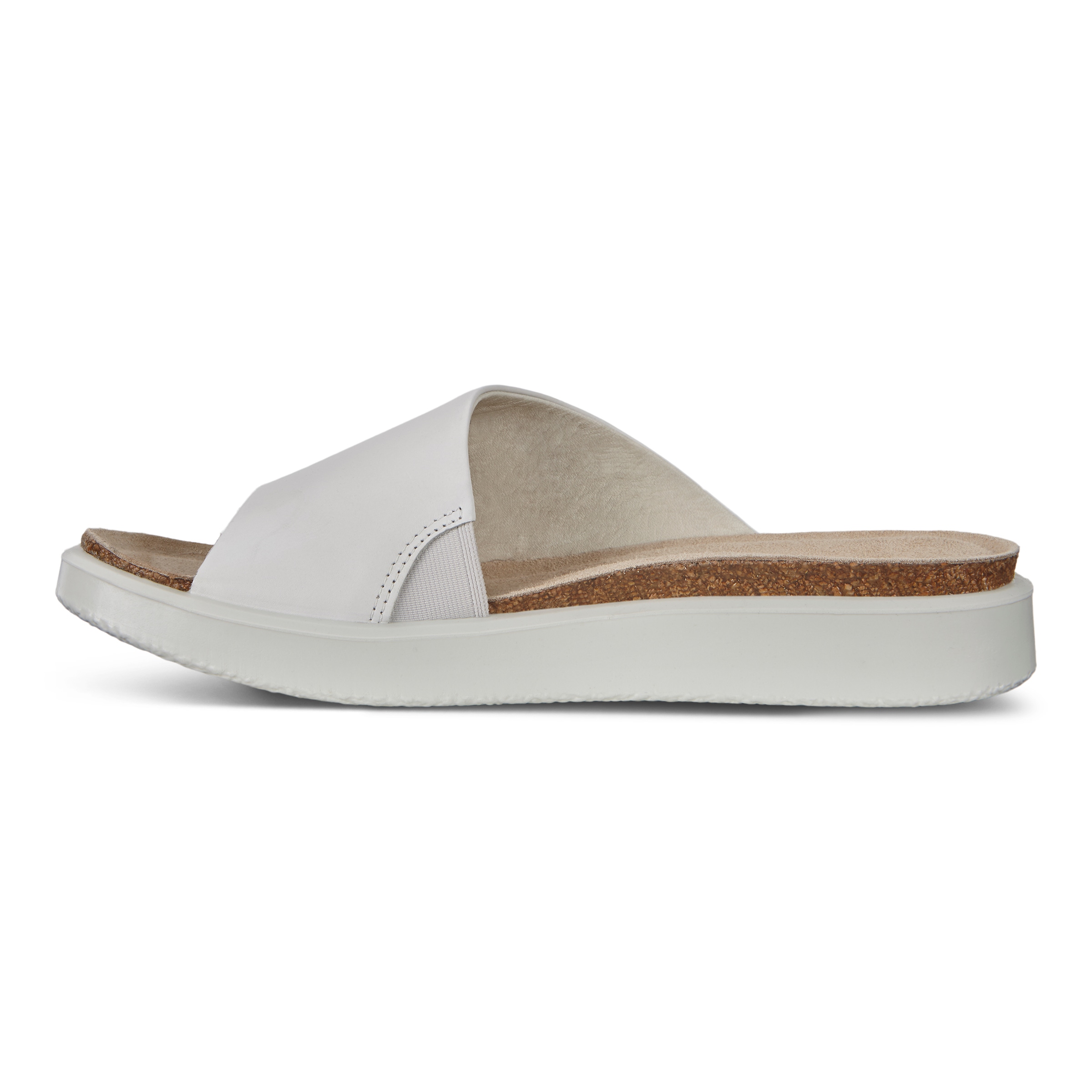 ECCO Corksphere Women's Slip-on Sandals - White - Inside