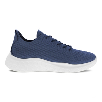 Men's ECCO® Therap Nubuck Sneaker - Blue - Outside