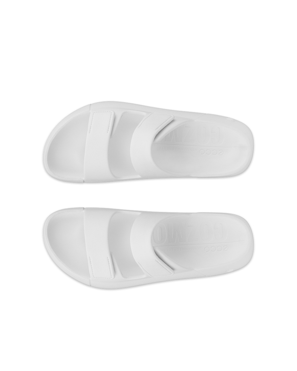 ECCO® Cozmo E sandale deux brides unisex - Blanc - Top left pair